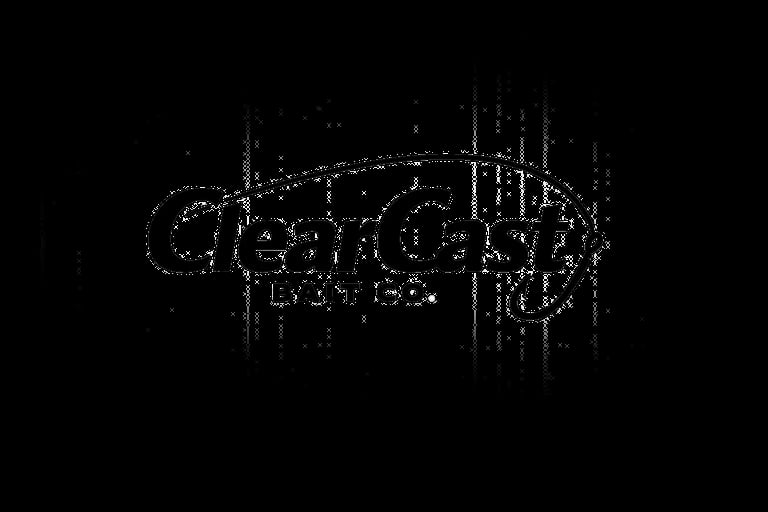 White silhouette of a car on black background with horizontal and vertical light streaks